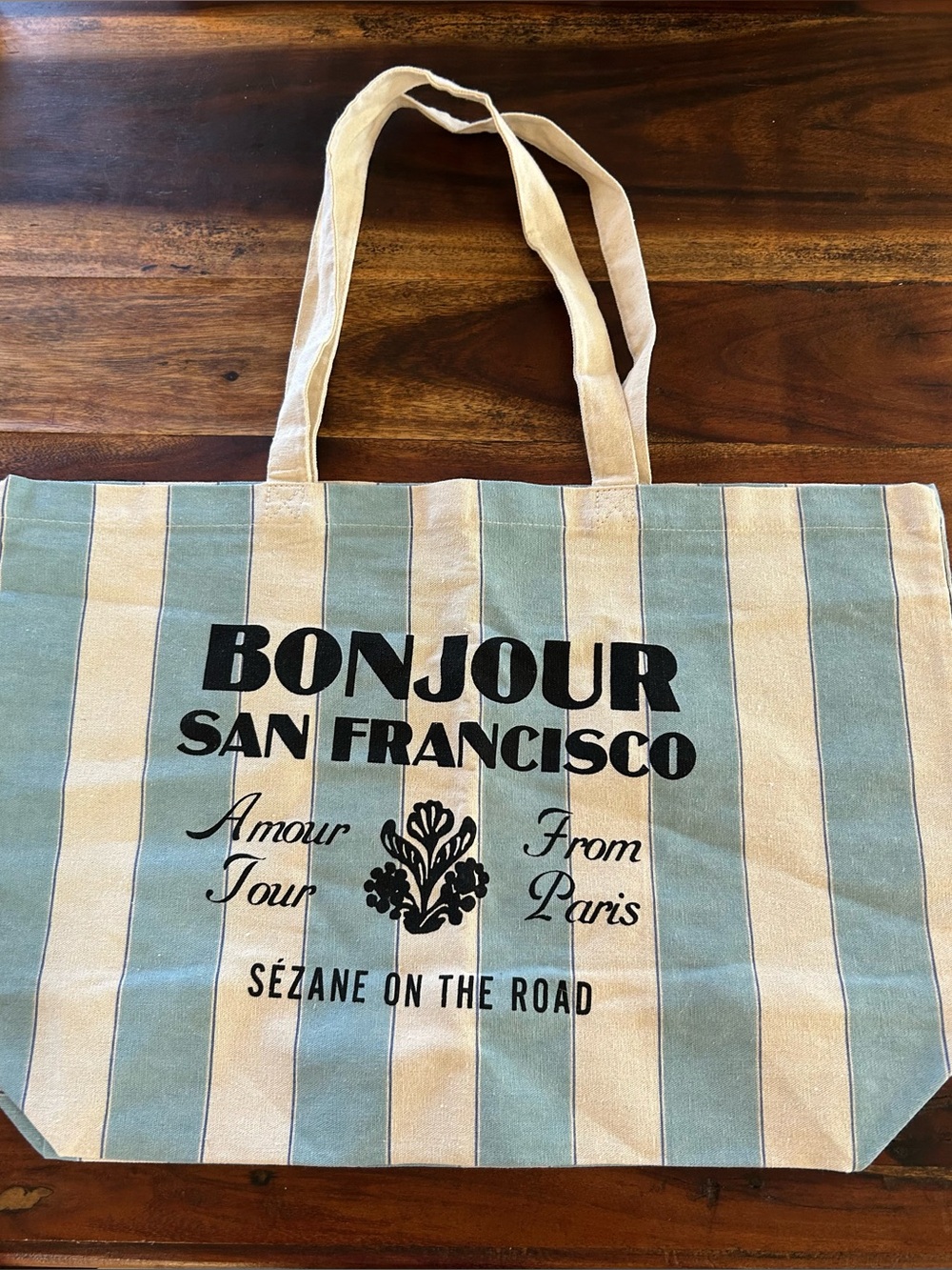 New, never used Sezane bonjour San Francisco tote bag